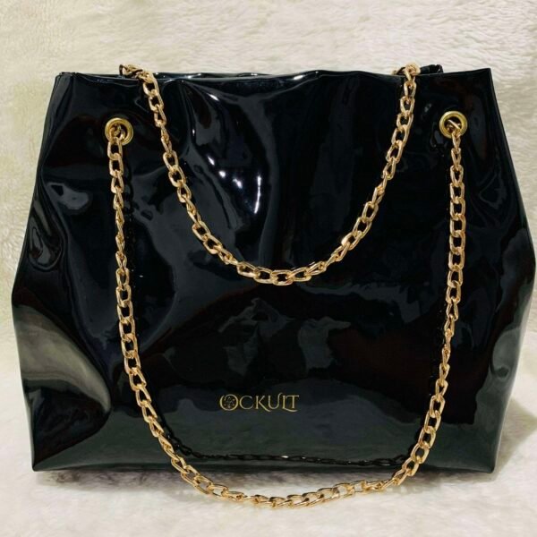 Candy Black Shine Hand Bag