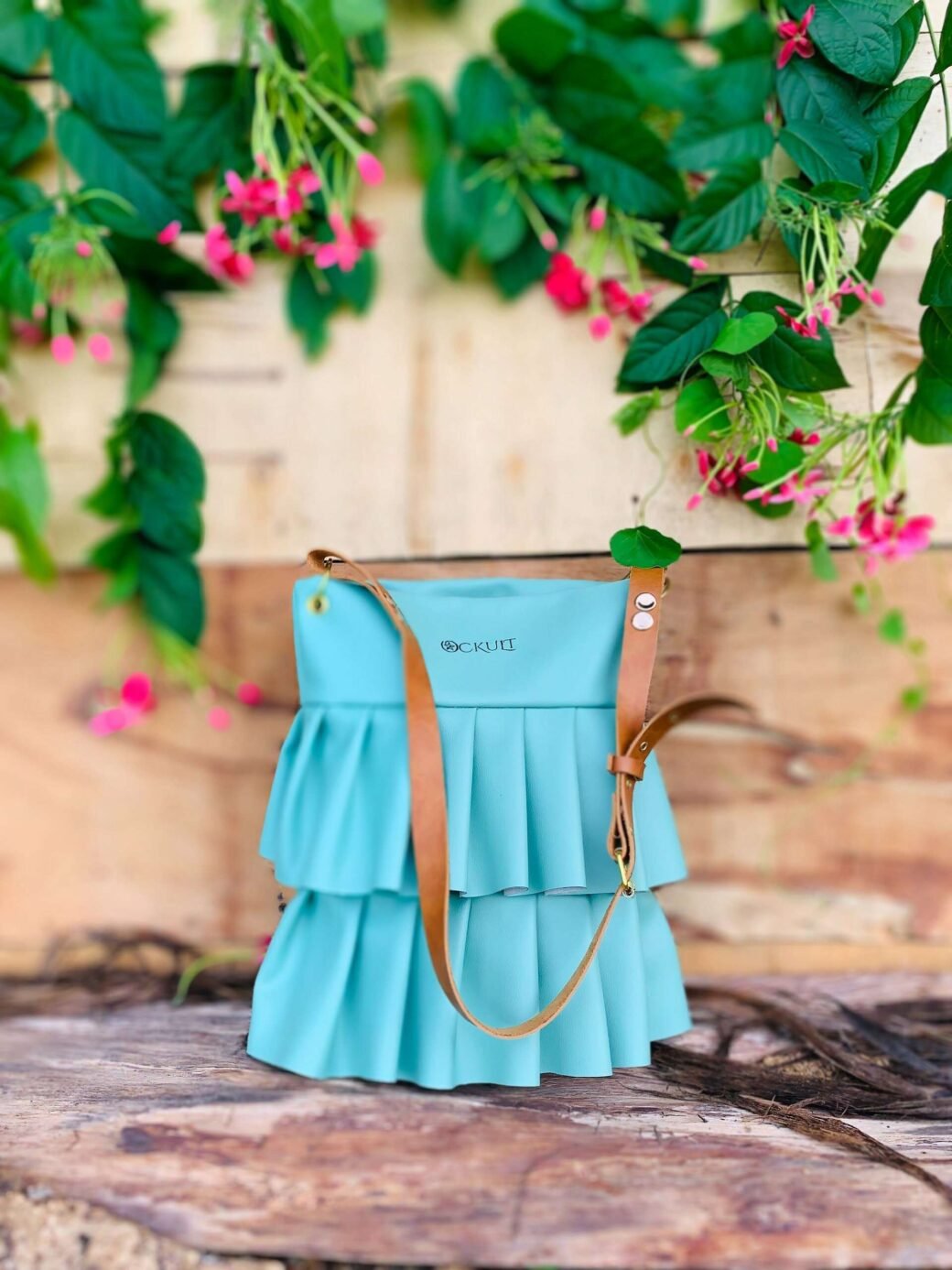 Sea Blue Wave Strap Bag - Image 3