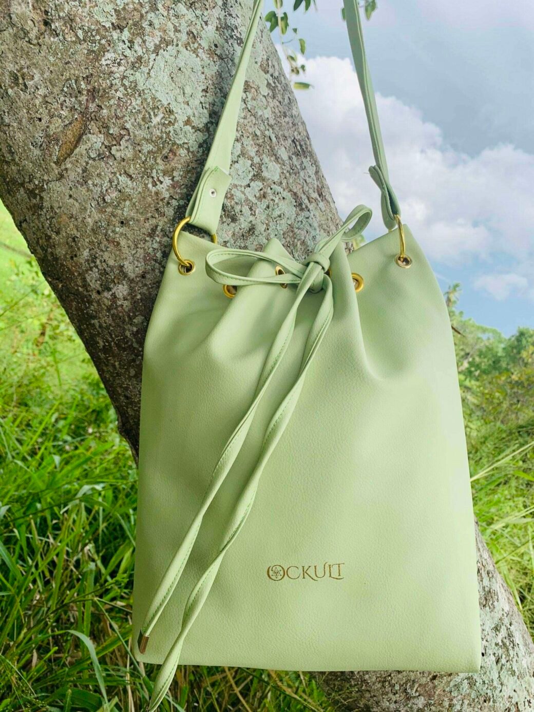 Green Bucket Bag