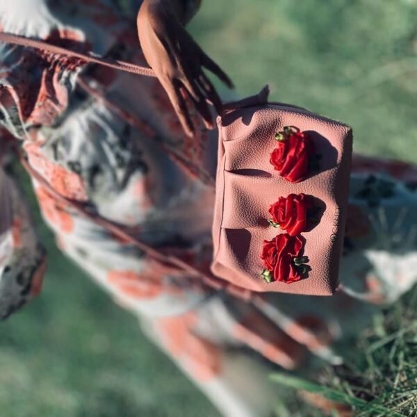 RED FLORAL SMALL OP BAG