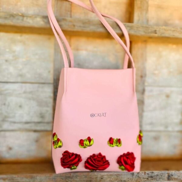 Red Floral Strap Bag