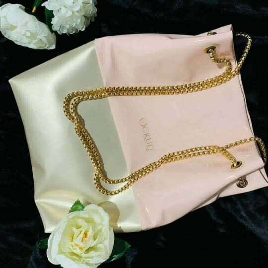 Pink Mix Gold Bag