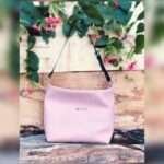 Pink Black Strap Bag