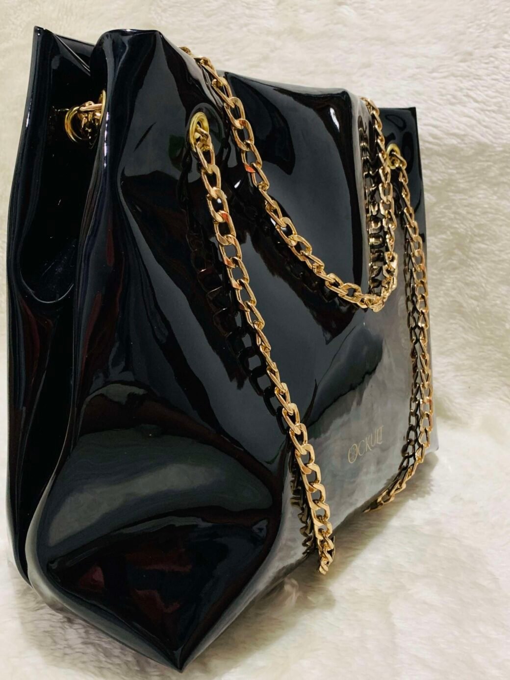 Candy Black Shine Hand Bag - Image 2