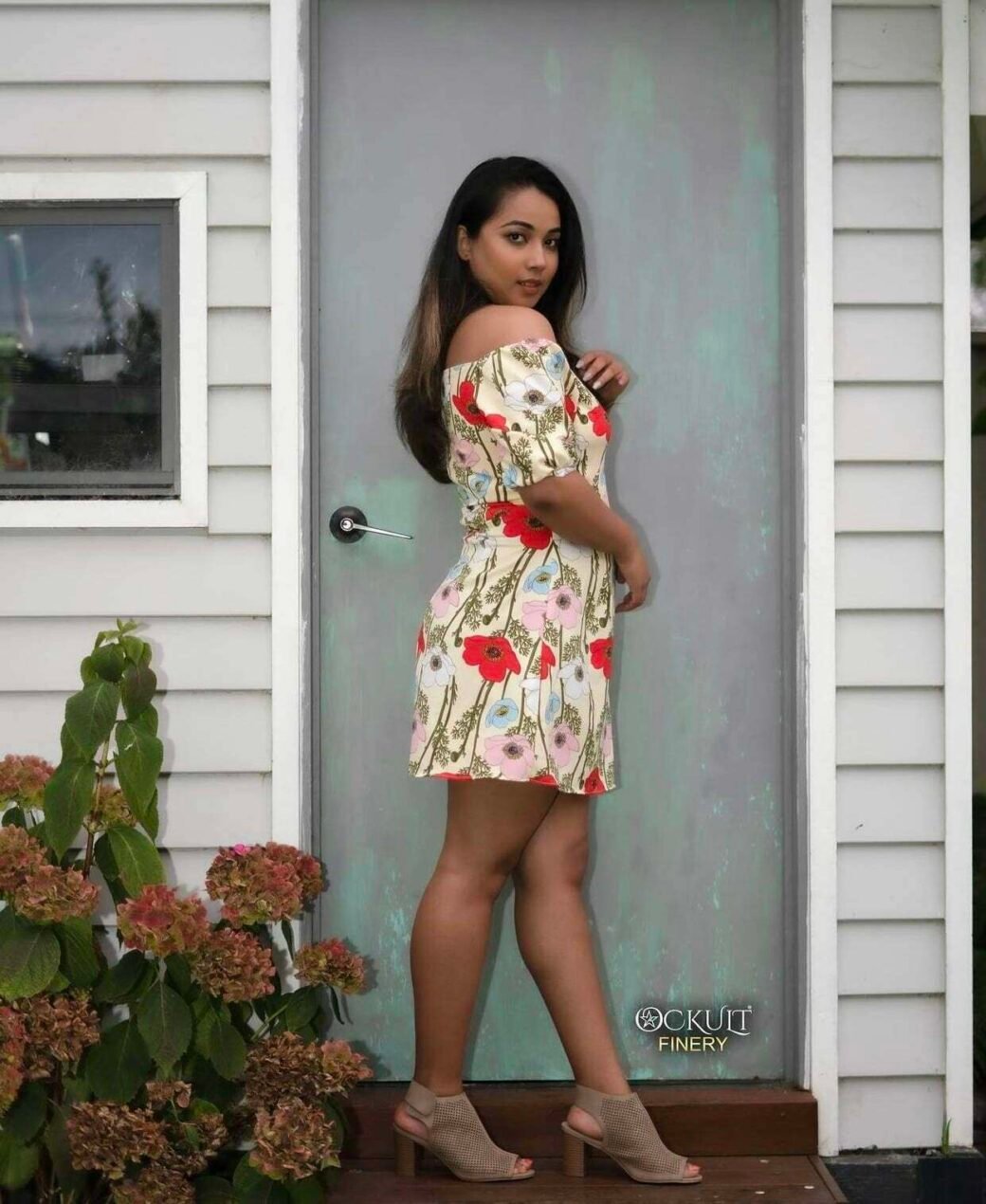 Puff Sleeve Floral Dress