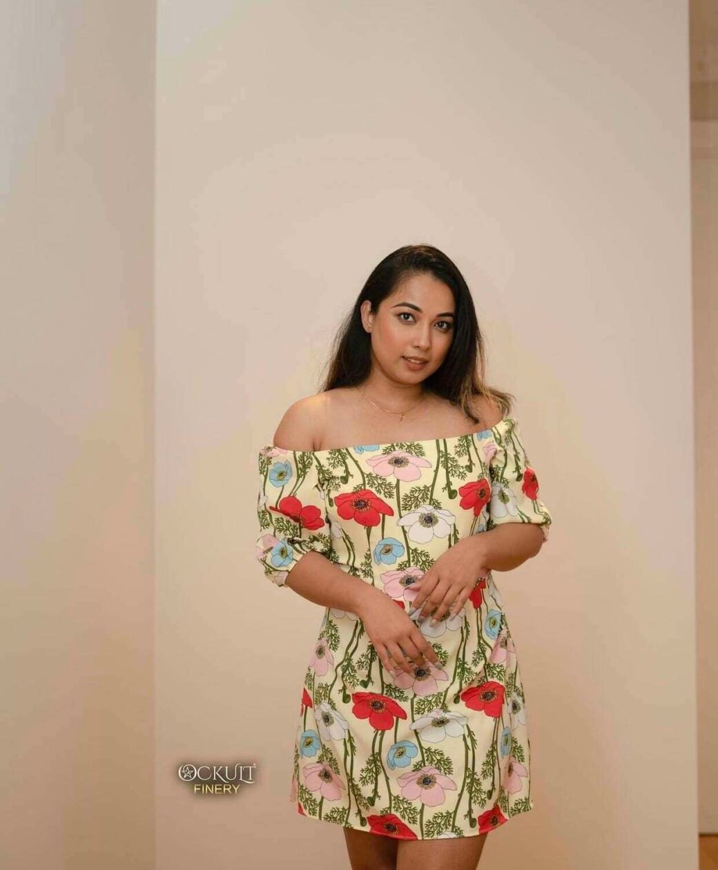 Puff Sleeve Floral Dress - Image 5