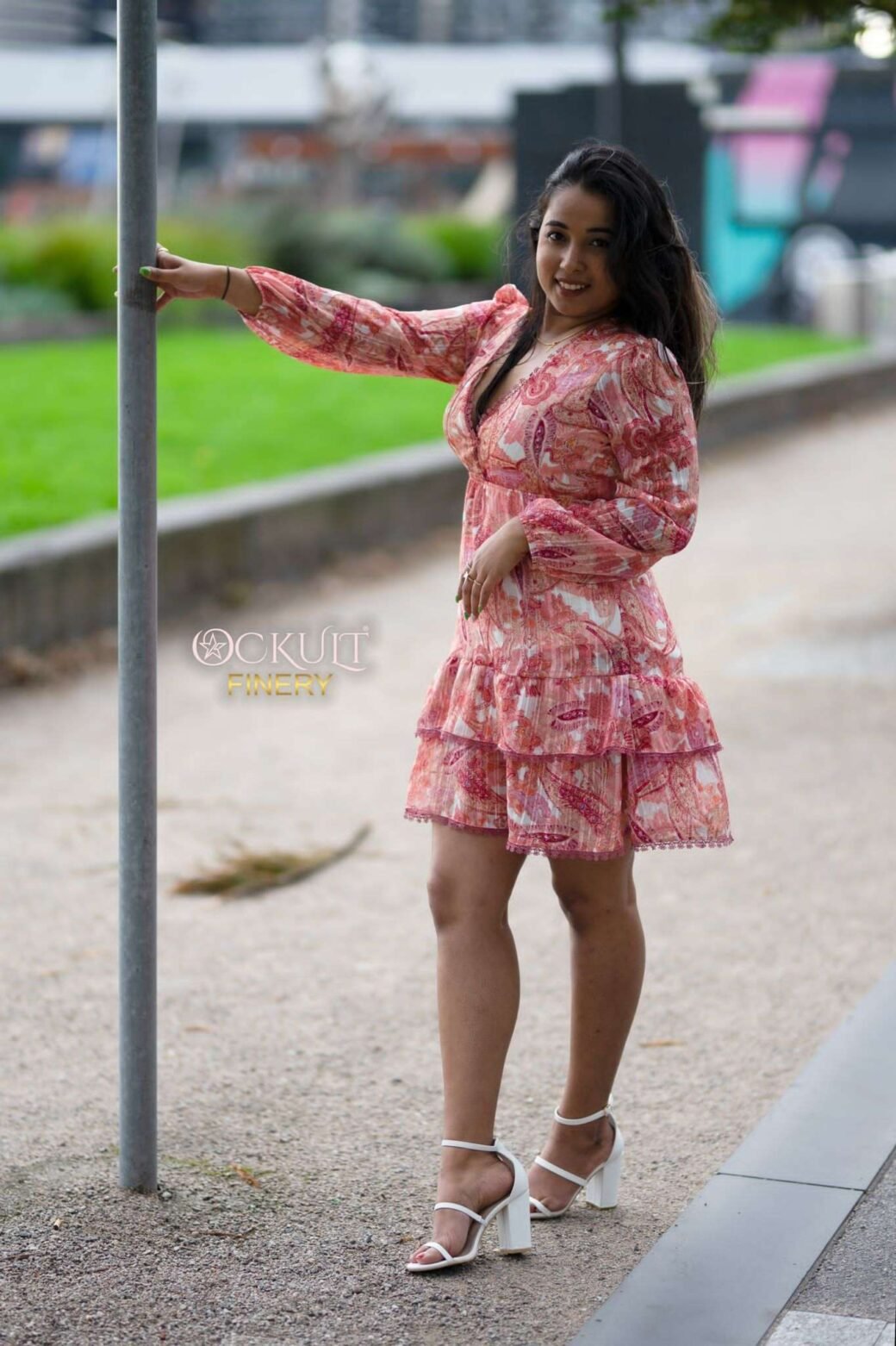 Long Puff Sleeve Dress - Image 3