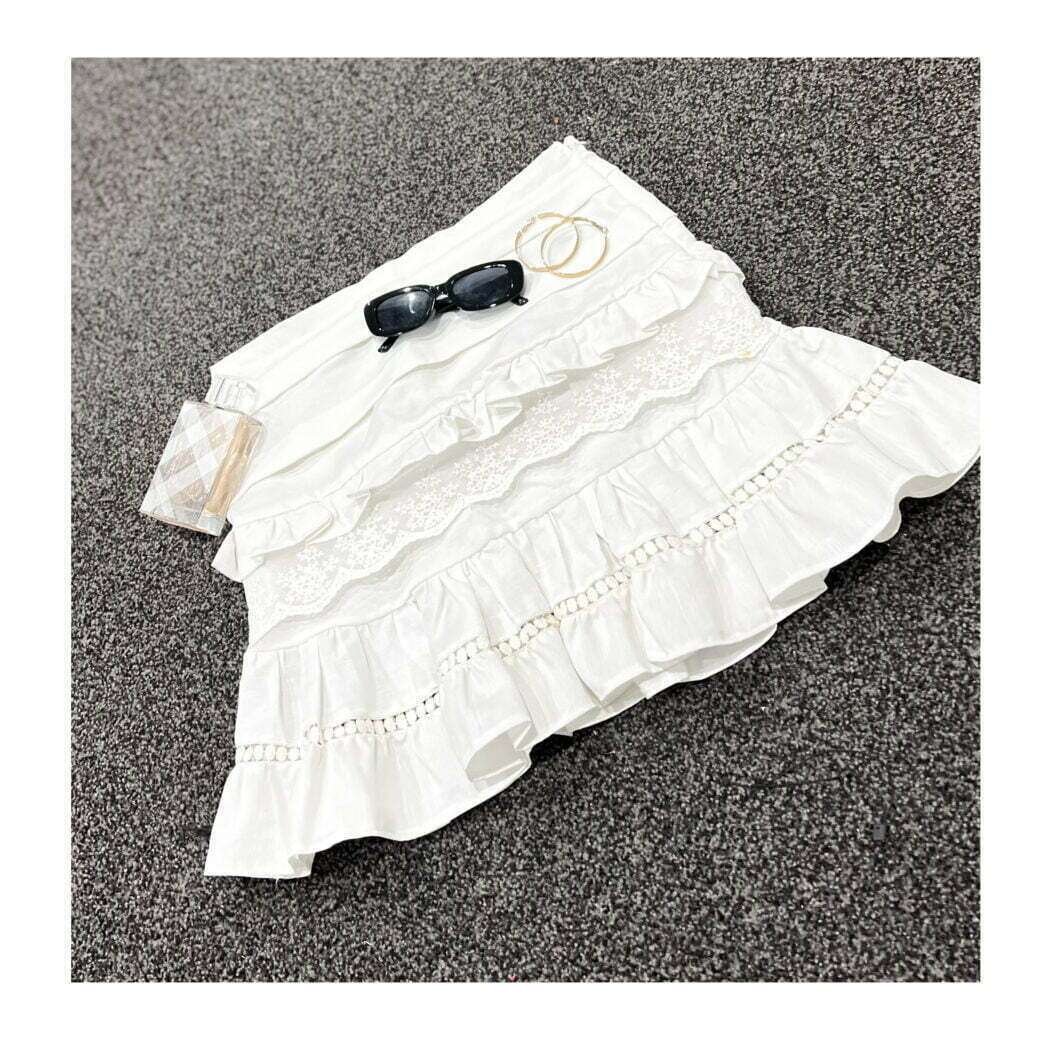White Layered Skirt - Image 4