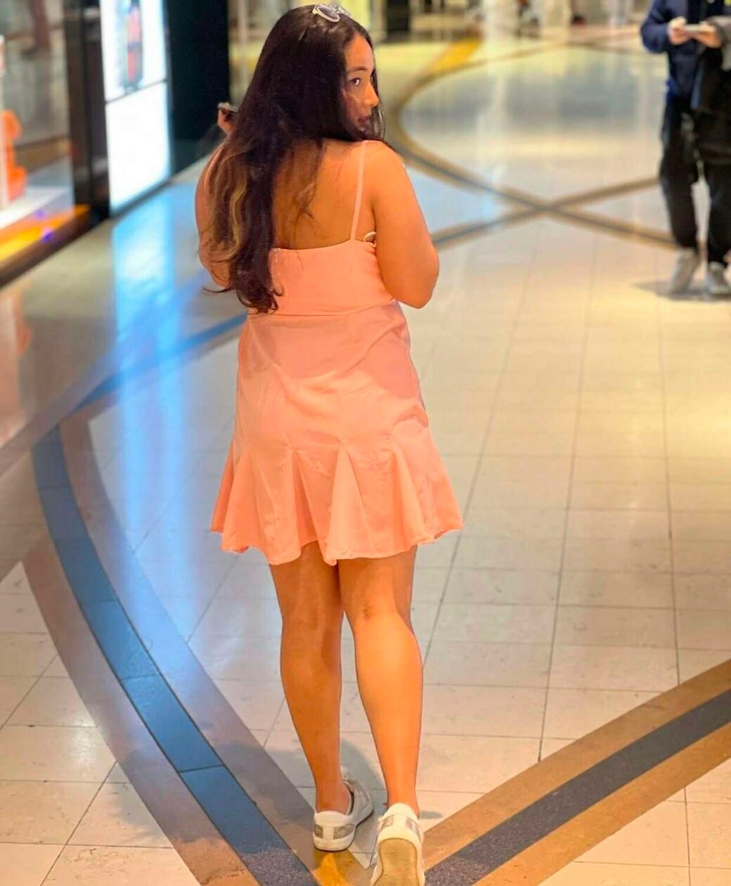 Godet Pleats Ruffle Hem Cami Dress - Image 3