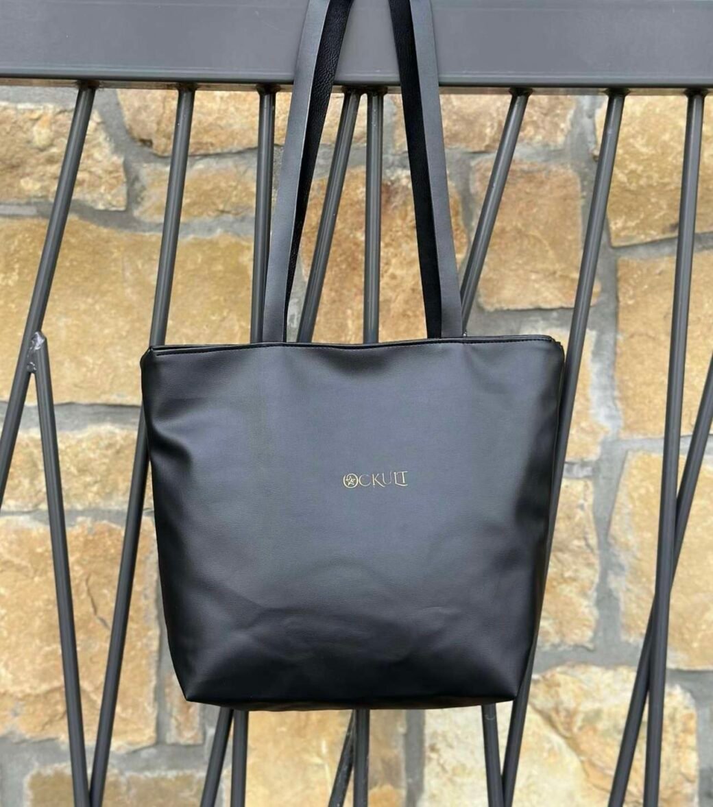 Black Strap Tote Bag