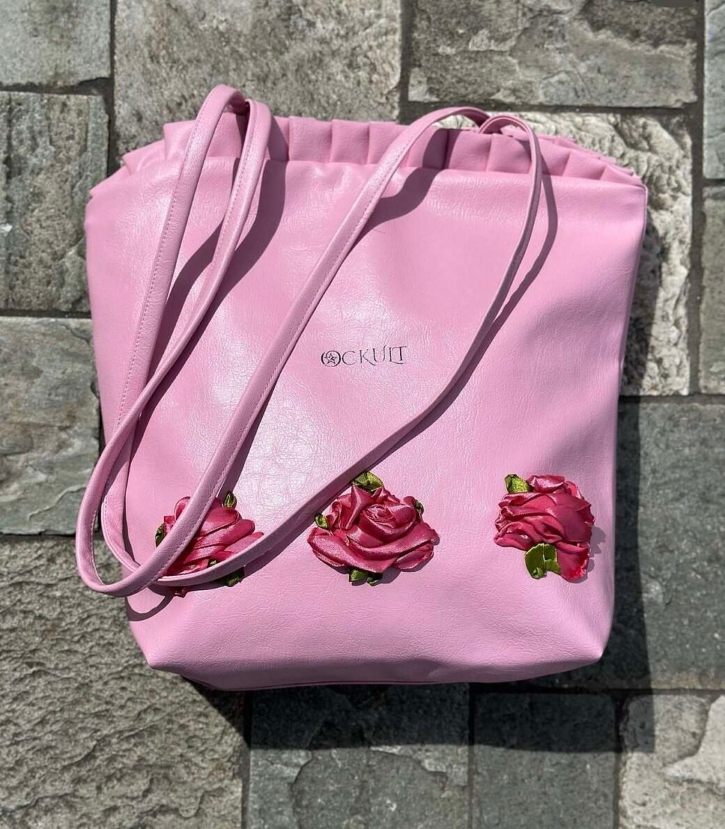 Purple Floral Strap Bag