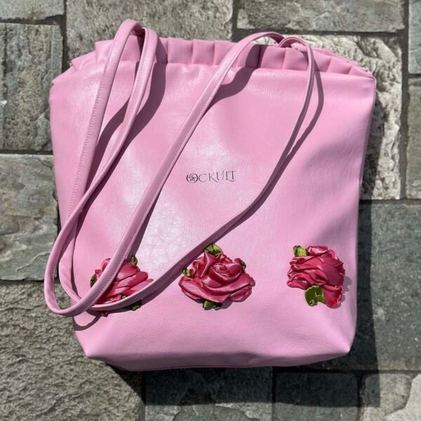 Purple Floral Strap Bag