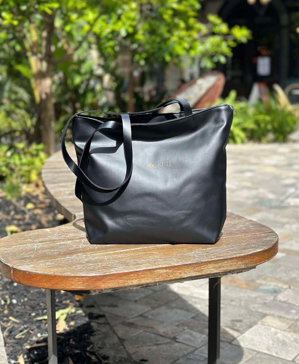 Black Strap Tote Bag - Image 4