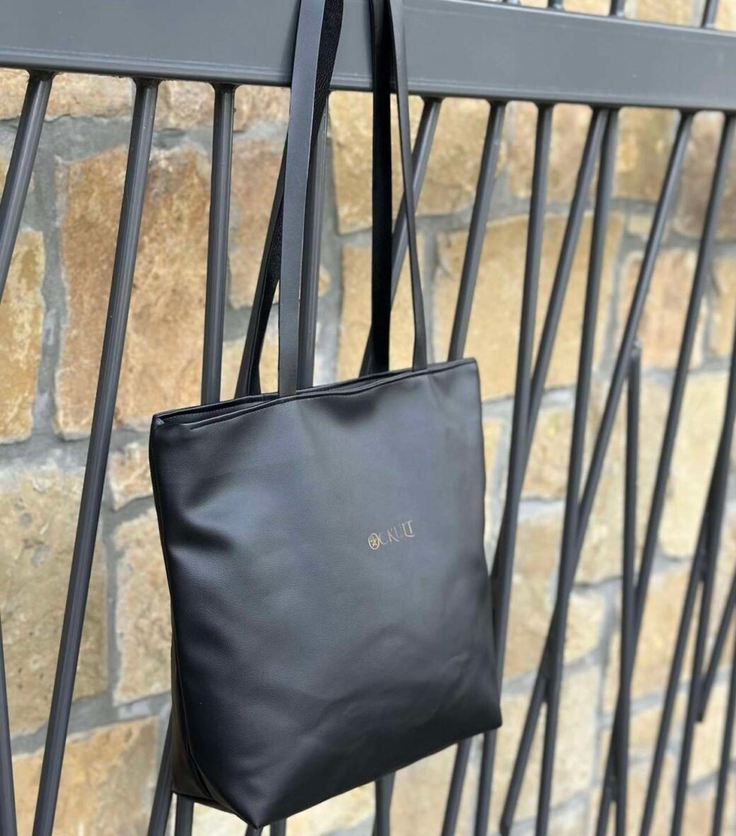 Black Strap Tote Bag - Image 3