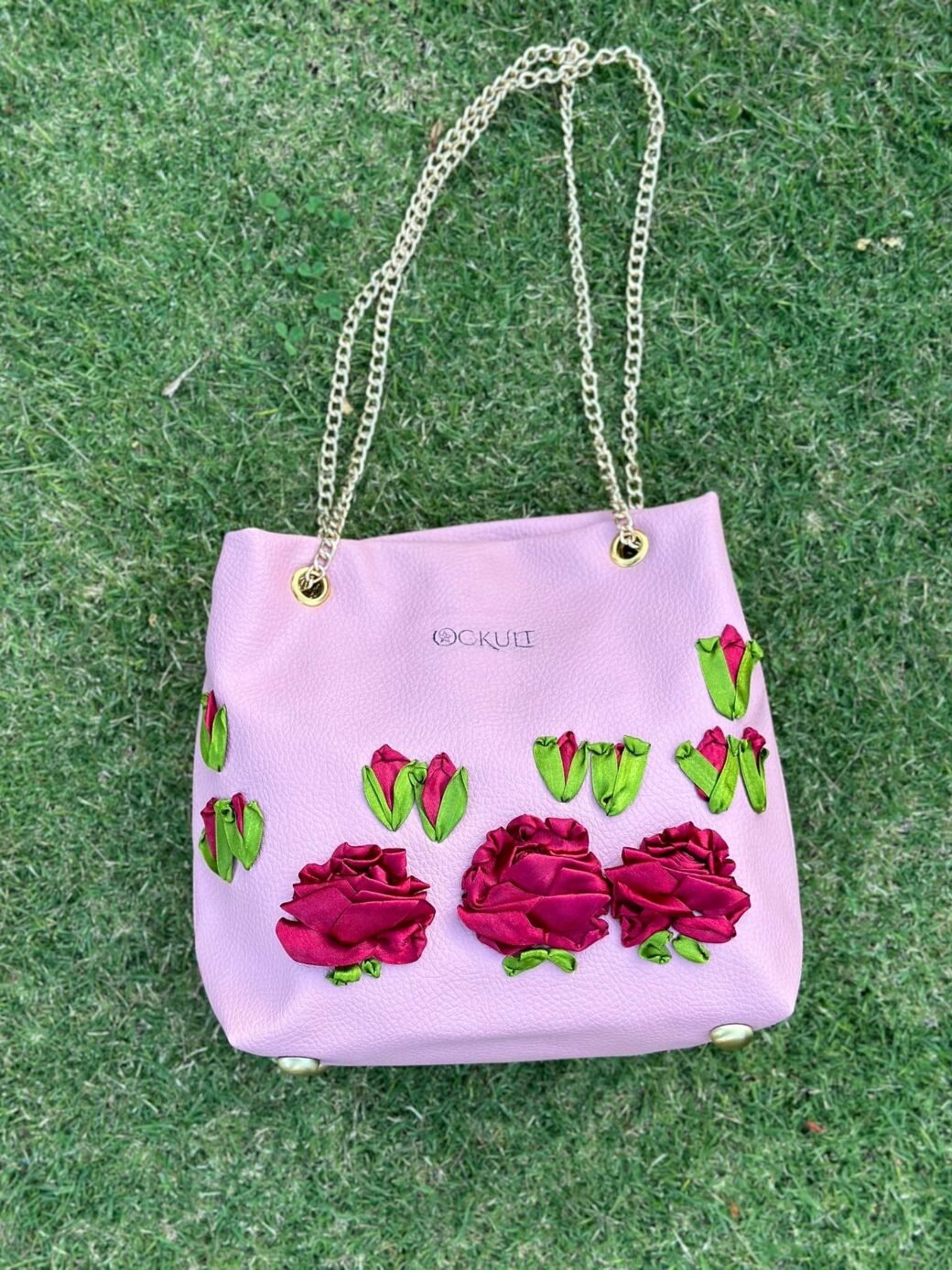 Candy Red Floral OP Bag - Image 3