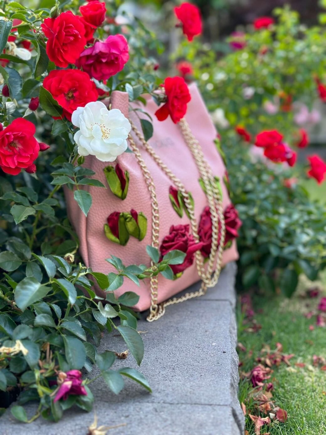 Candy Red Floral OP Bag - Image 2