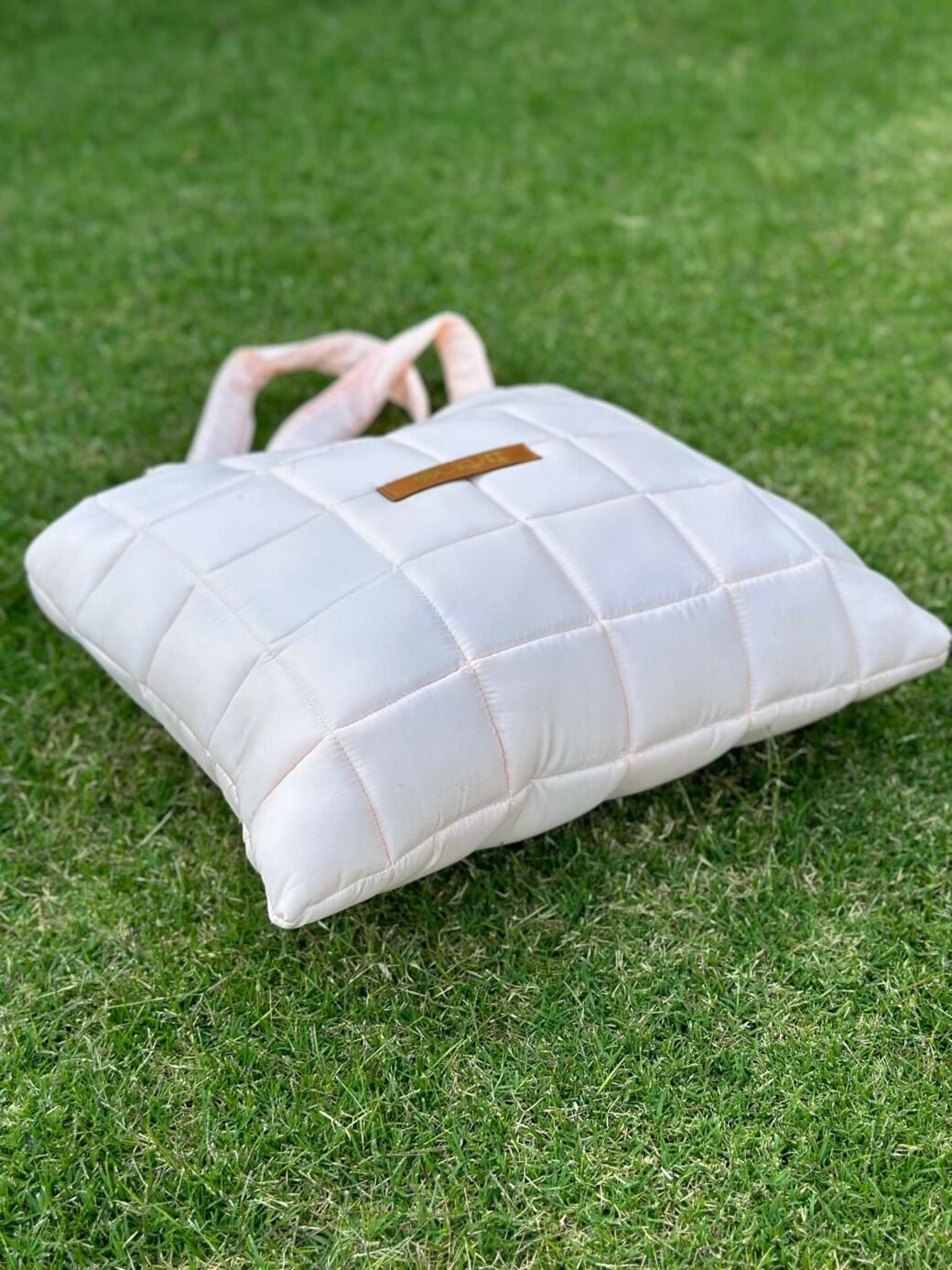Pink Quilted Shoulder Tote Bag - Image 5