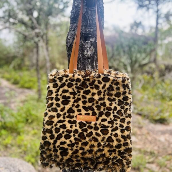 Leopard Faux Fur Tote Bag