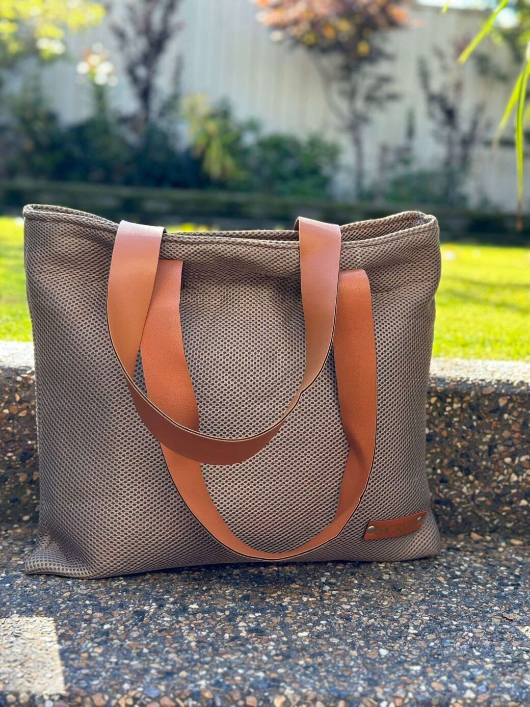 Brown Cushion Tote Bag