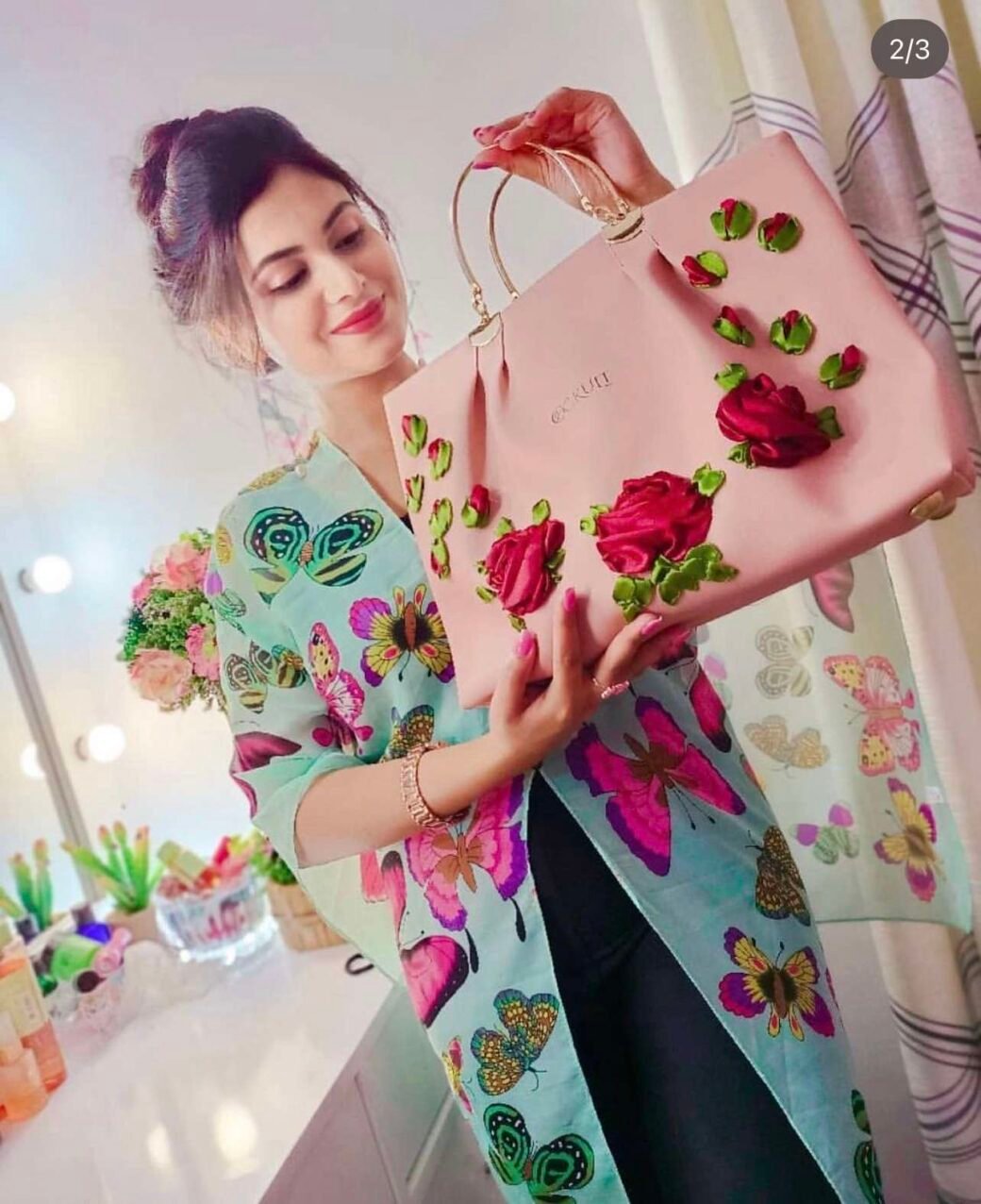 Red Floral OP Clutch Bag - Image 2