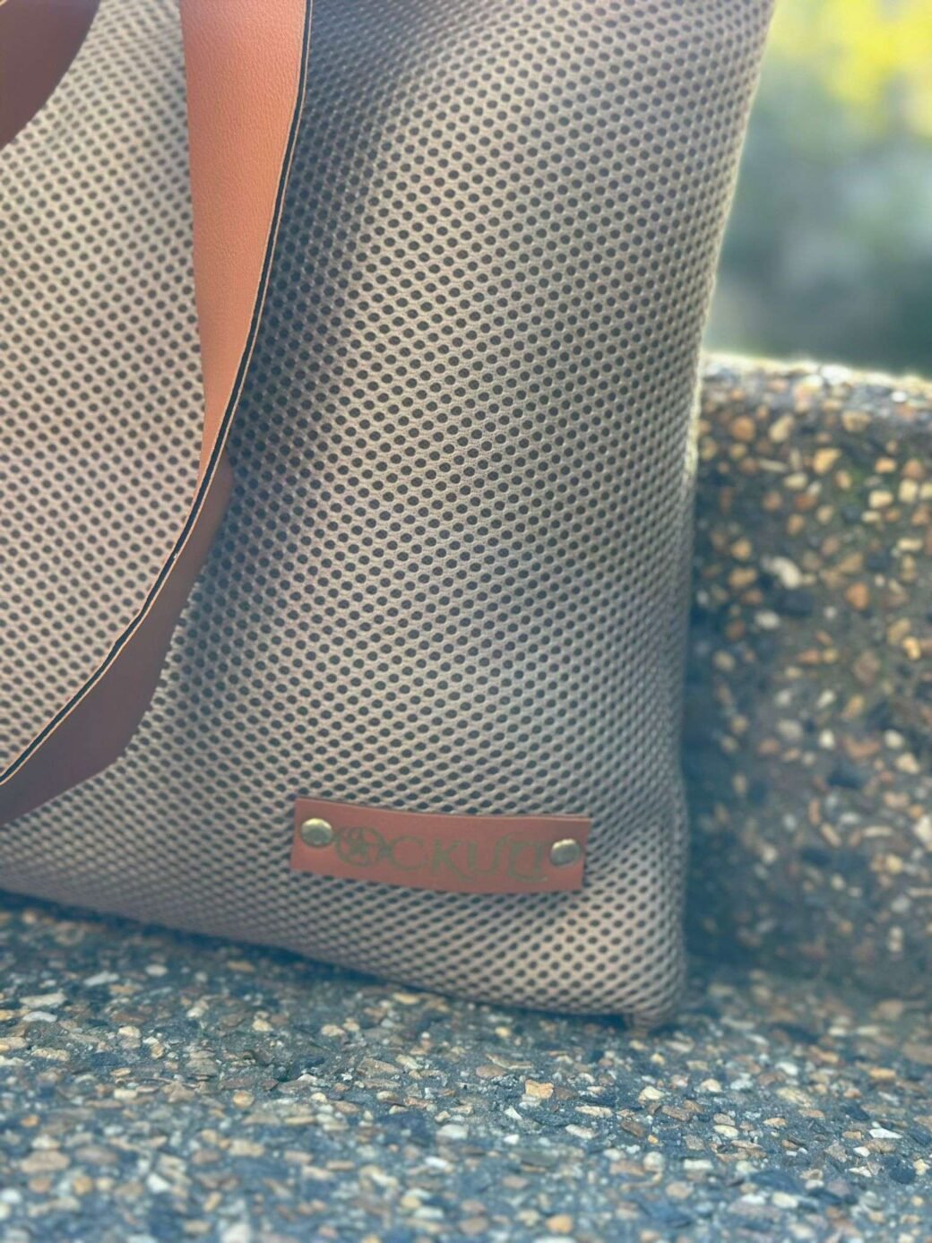 Brown Cushion Tote Bag - Image 4