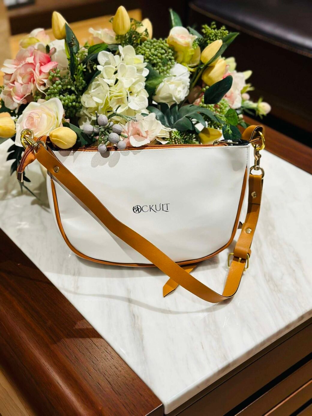 White Small Shoulder  Bag