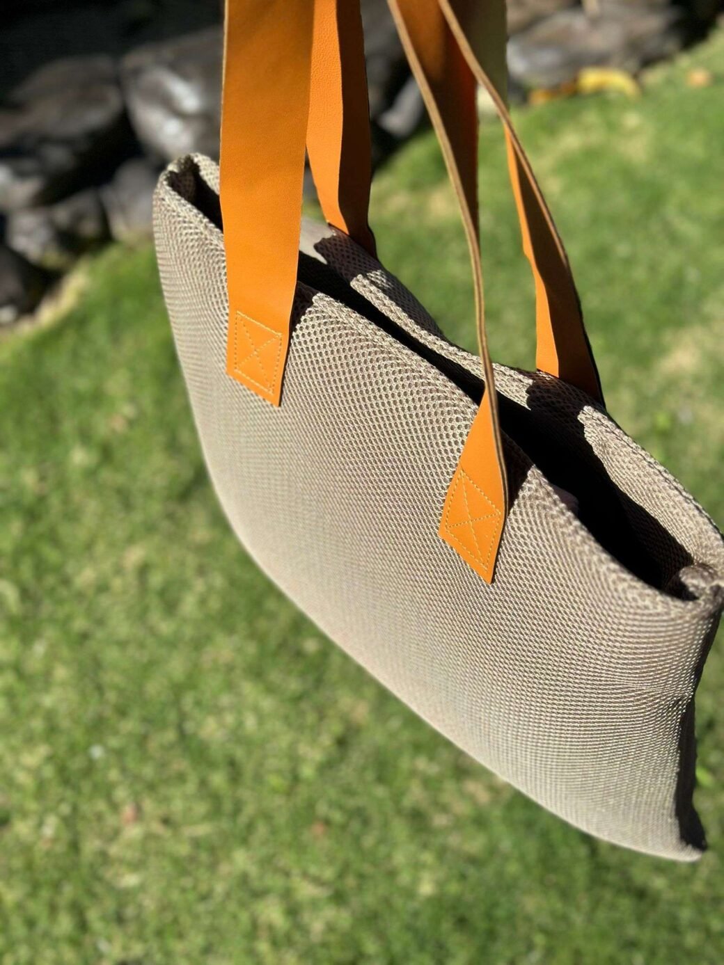 Brown Cushion Tote Bag - Image 3