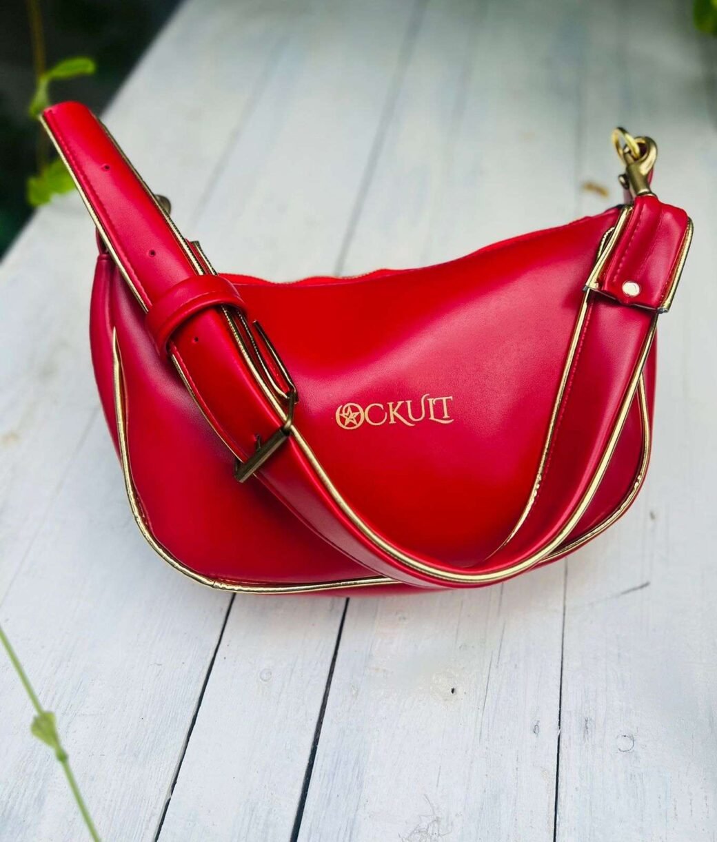 Red Gold Wire Small Shoulder  Bag - Image 3