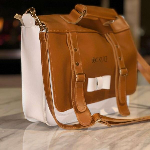 Brown Vintage Box Bow Bag