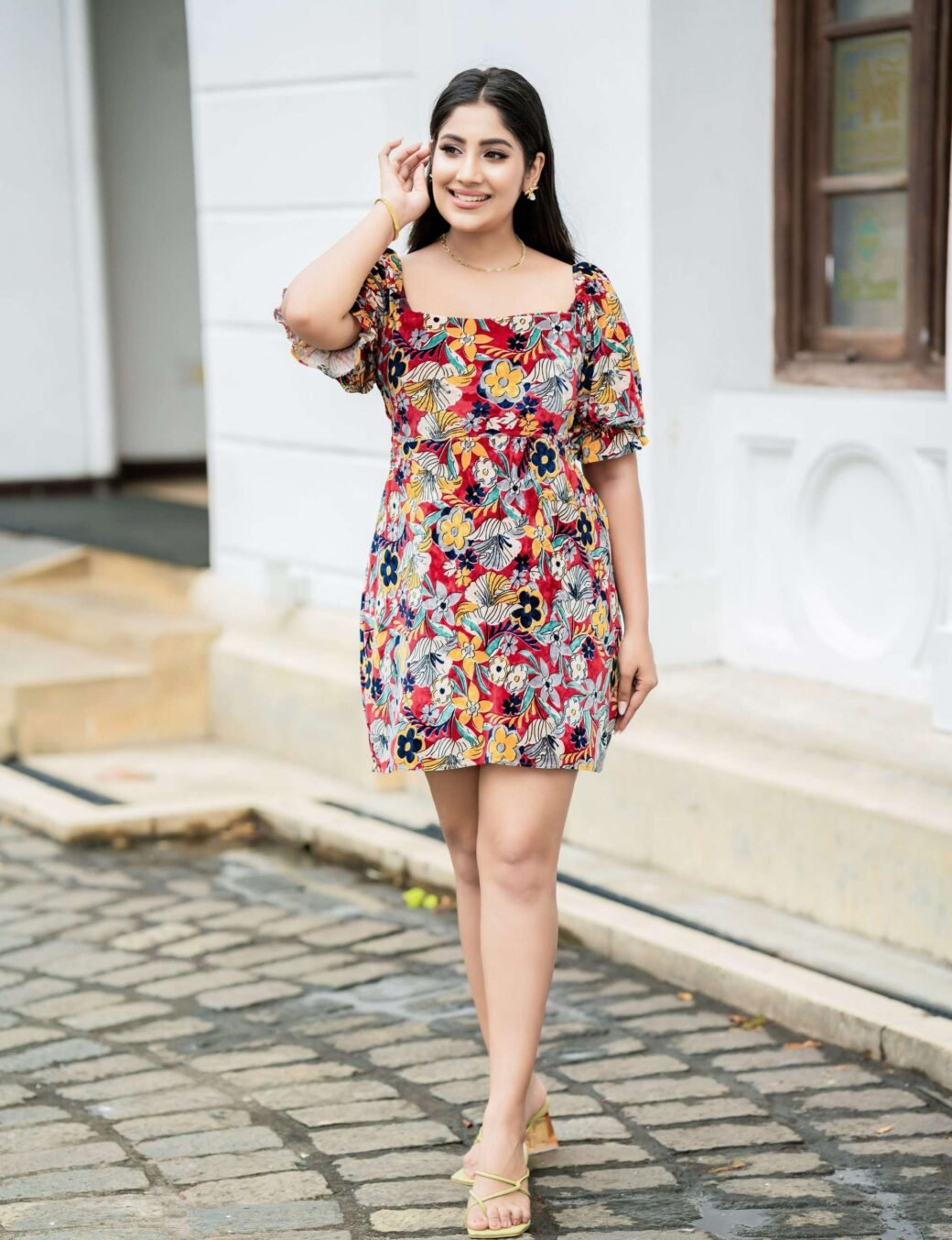 Velvet Multicolor Dress - Image 3