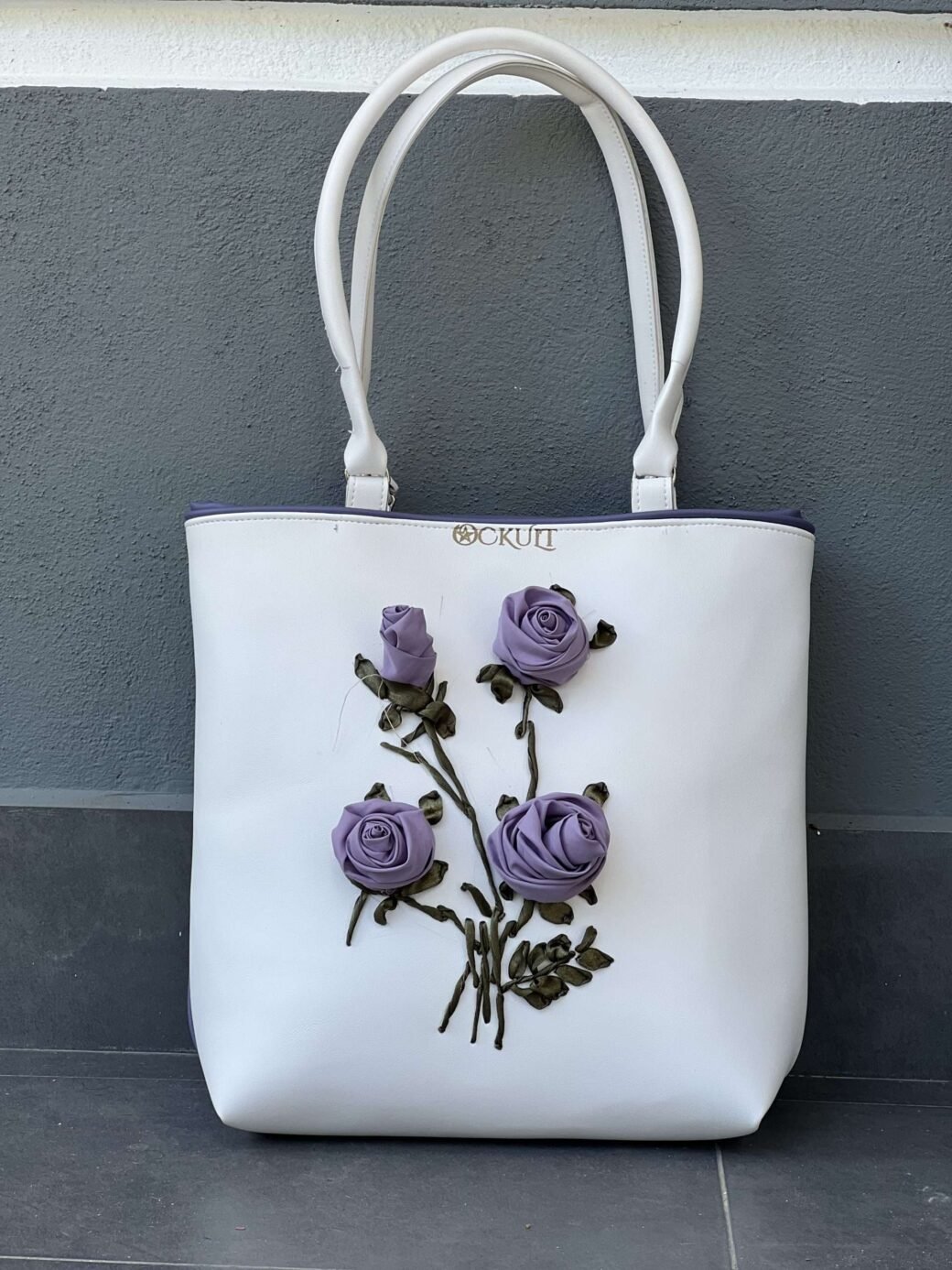 Purple Vintage Rose Bag - Image 3