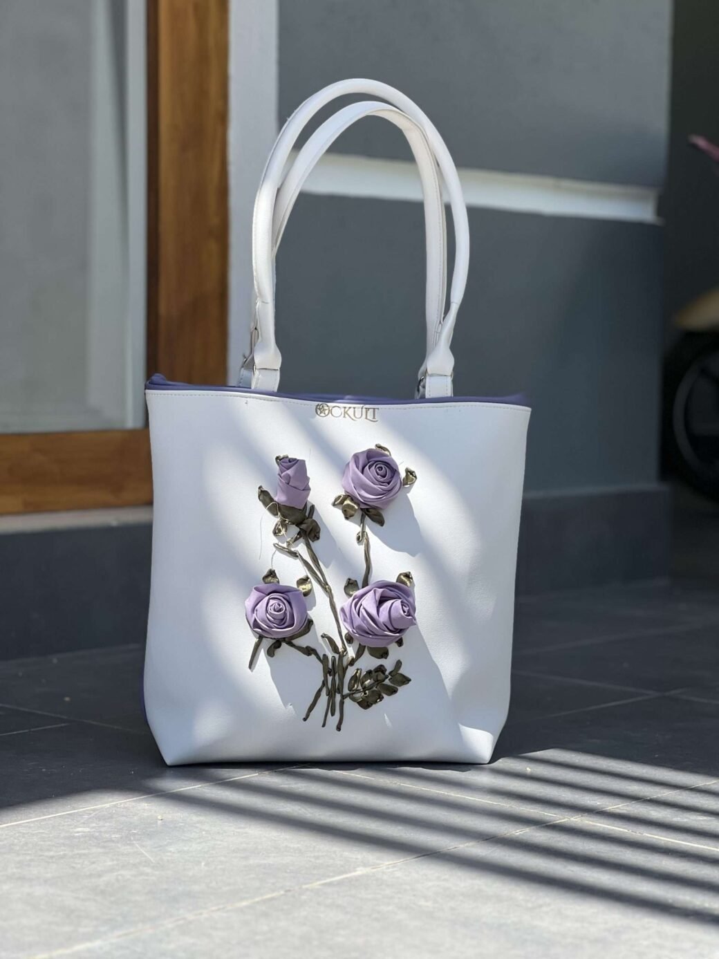 Purple Vintage Rose Bag - Image 2