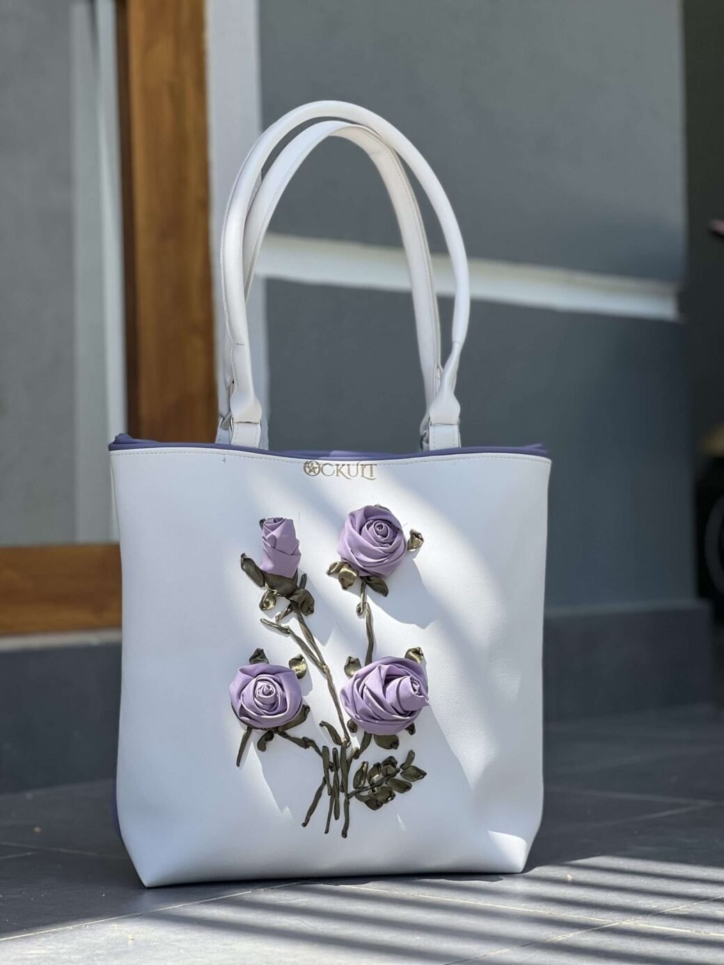 Purple Vintage Rose Bag