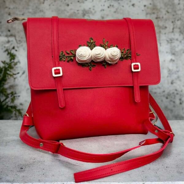 Red Floral Back Pack