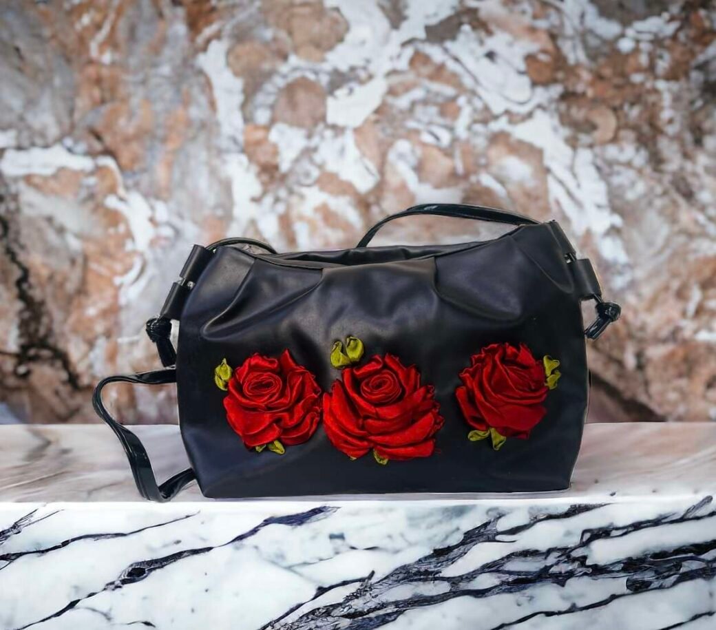 Black Floral Small Bag