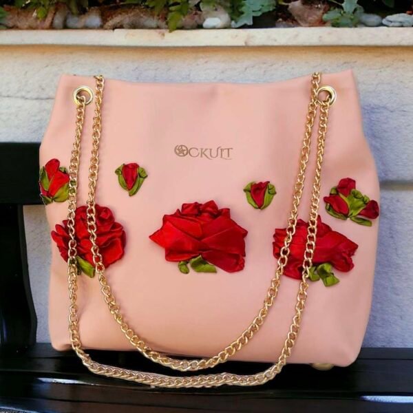 Candy Red Floral Bag