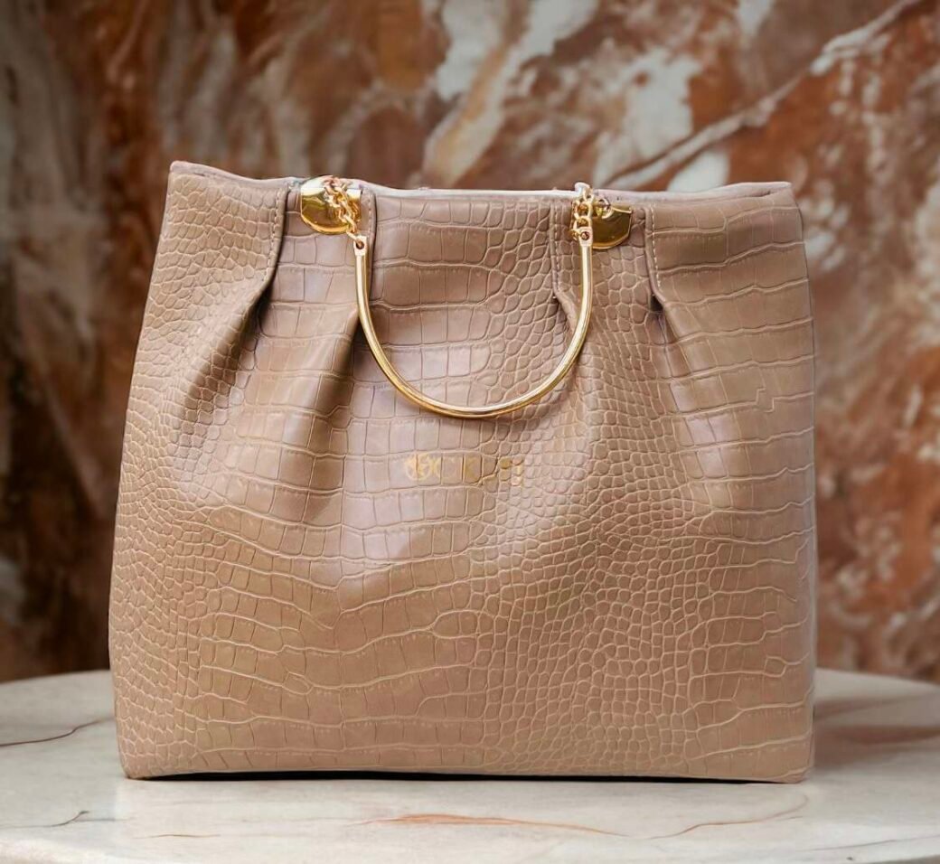 Beige CR Clutch Bag