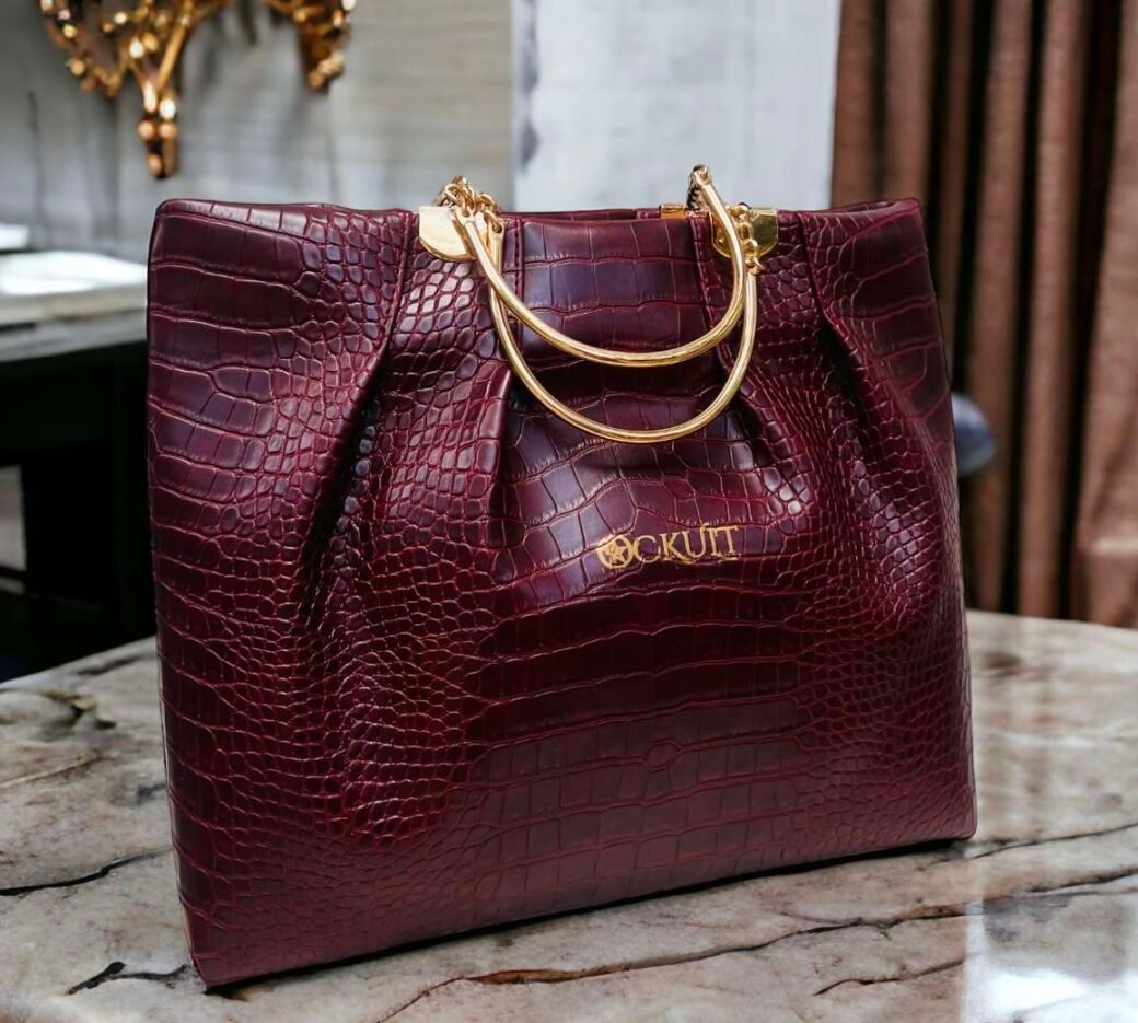Maroon CR Clutch Bag