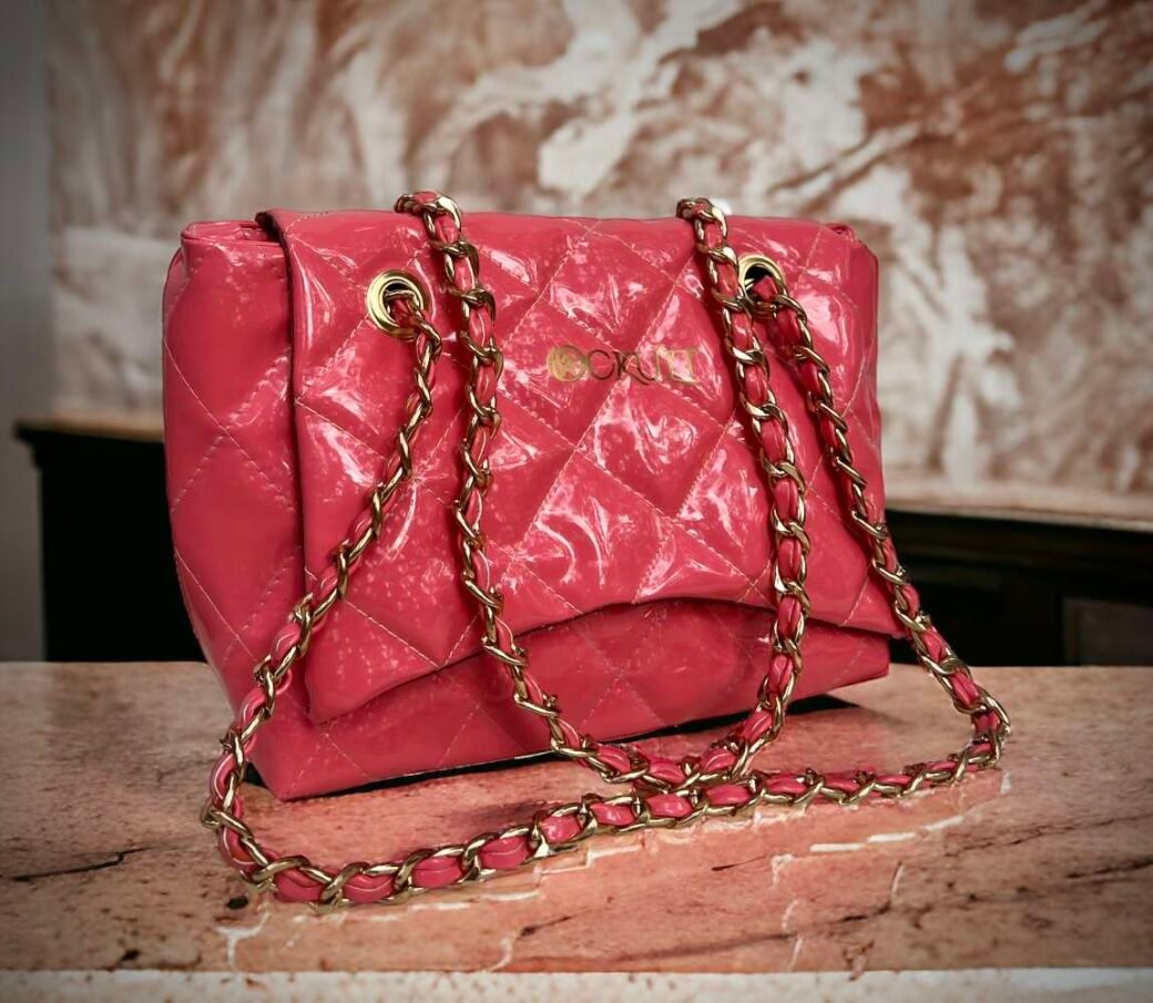 Pink Quilted Small  Bag - Image 2