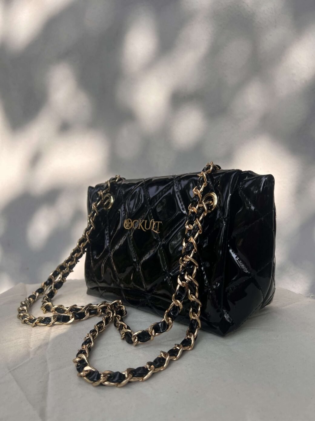 Black Quilted Small  Bag - Image 2