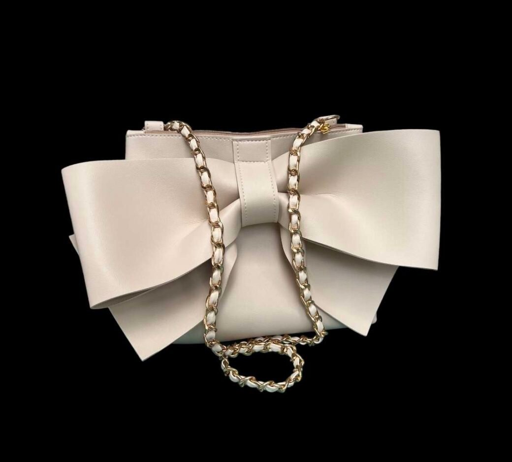 Beige Small Bow Bag