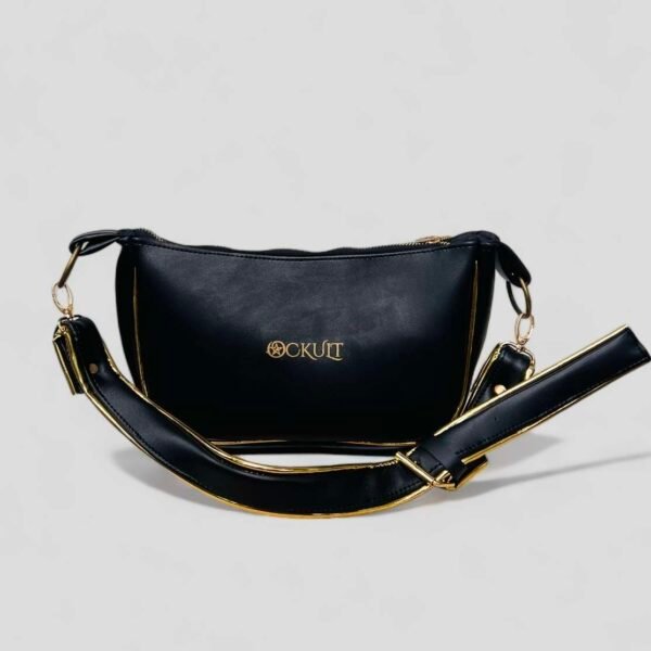 Black Gold Wire Small Shoulder Bag