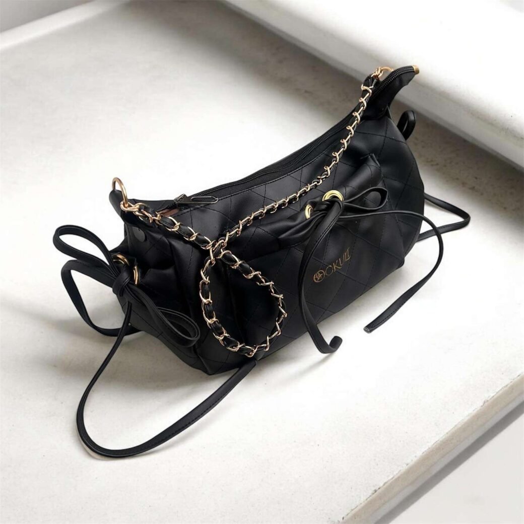 Black Quilted Small Shoulder Bag