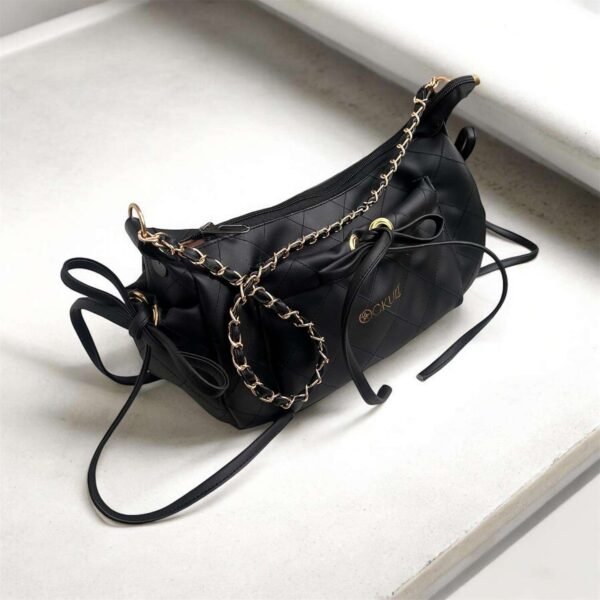 Black Quilted Small Shoulder Bag