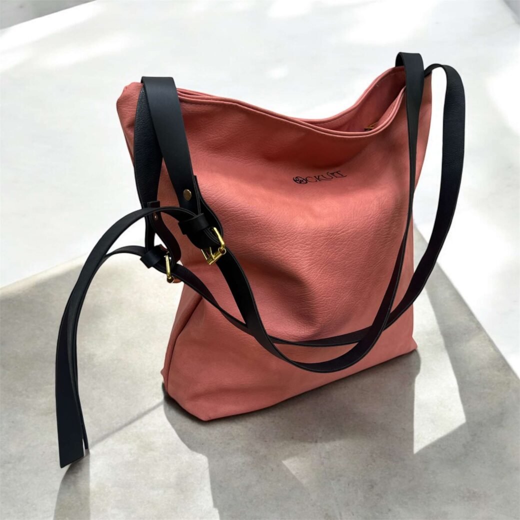 Pink Double Strap Tote Bag