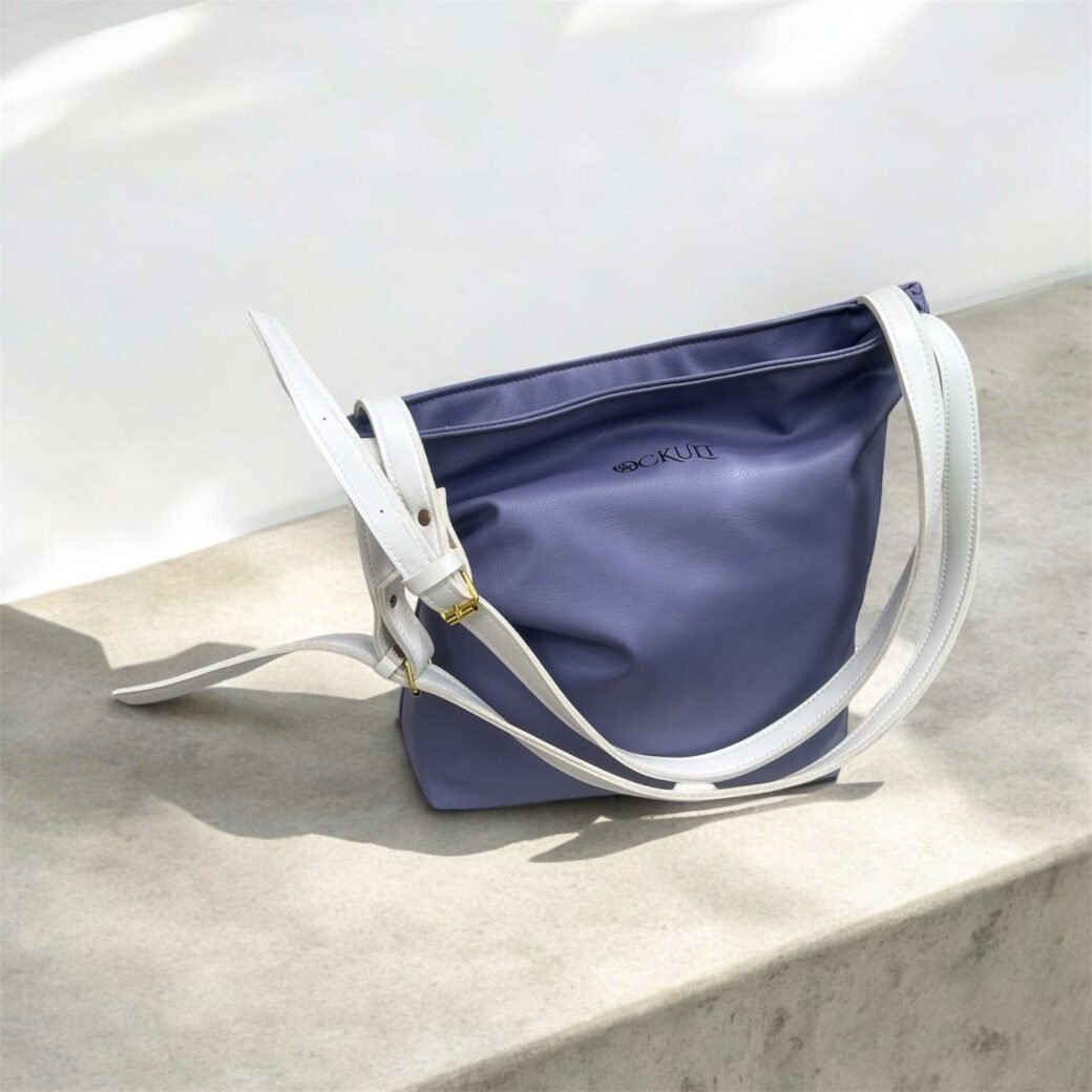 Purple Double Strap Tote Bag - Image 3