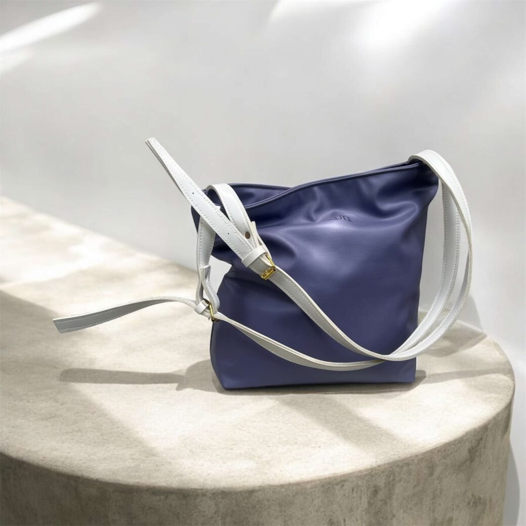 Purple Double Strap Tote Bag