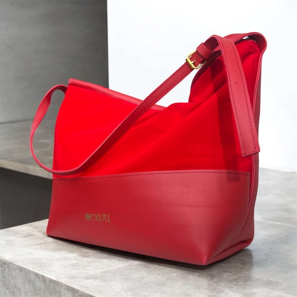 Red Velvet Shoulder Bag - Image 4