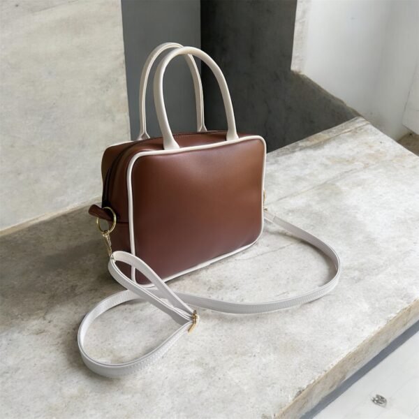 Brown White Wire Box Bag
