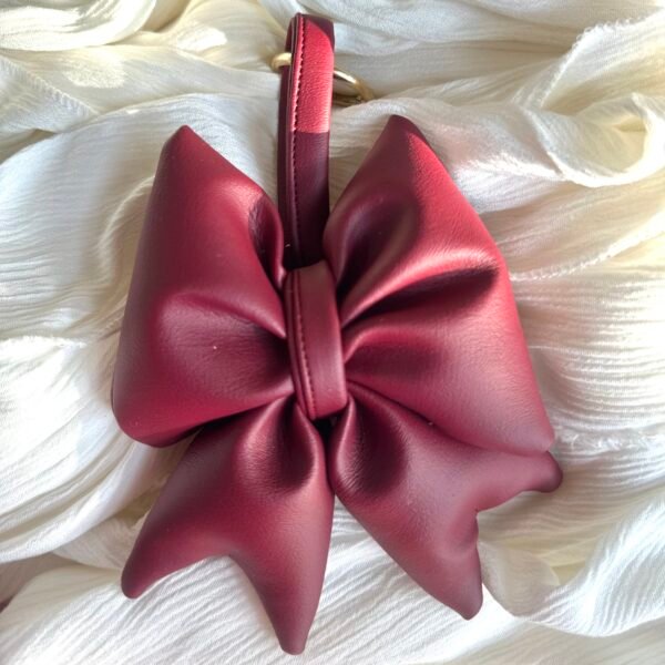 Maroon Bow Charm